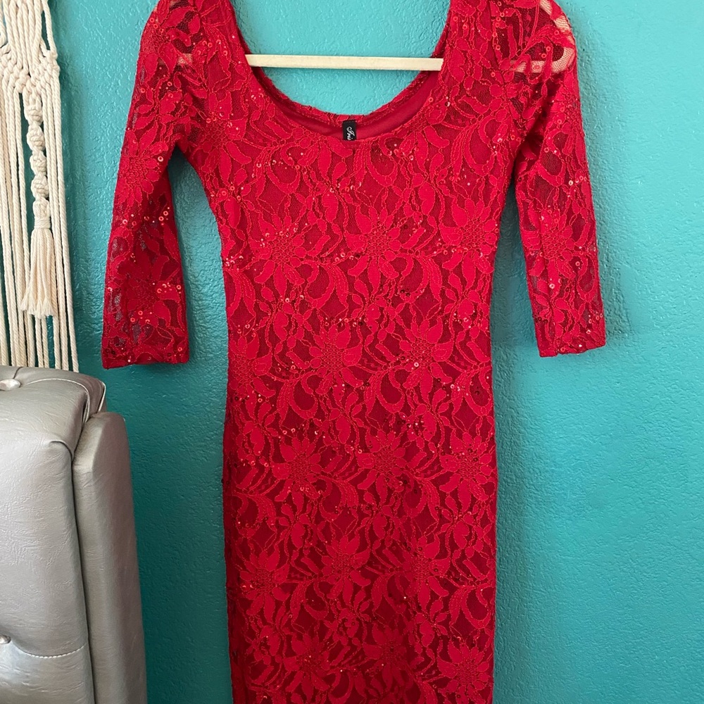 Sexy red dress